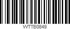 Código de barras (EAN, GTIN, SKU, ISBN): 'WTTB0849'