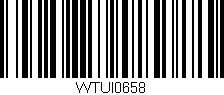 Código de barras (EAN, GTIN, SKU, ISBN): 'WTUI0658'