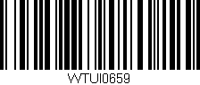 Código de barras (EAN, GTIN, SKU, ISBN): 'WTUI0659'