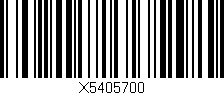 Código de barras (EAN, GTIN, SKU, ISBN): 'X5405700'