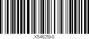 Código de barras (EAN, GTIN, SKU, ISBN): 'X54625K0'