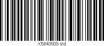 Código de barras (EAN, GTIN, SKU, ISBN): 'X5940500-std'