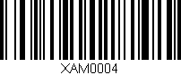 Código de barras (EAN, GTIN, SKU, ISBN): 'XAM0004'