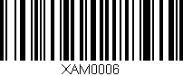 Código de barras (EAN, GTIN, SKU, ISBN): 'XAM0006'
