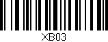 Código de barras (EAN, GTIN, SKU, ISBN): 'XB03'