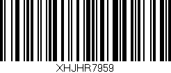 Código de barras (EAN, GTIN, SKU, ISBN): 'XHJHR7959'