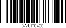 Código de barras (EAN, GTIN, SKU, ISBN): 'XVUP0438'