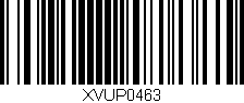 Código de barras (EAN, GTIN, SKU, ISBN): 'XVUP0463'