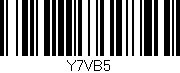 Código de barras (EAN, GTIN, SKU, ISBN): 'Y7VB5'