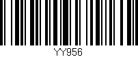 Código de barras (EAN, GTIN, SKU, ISBN): 'YY956'