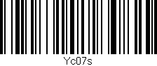 Código de barras (EAN, GTIN, SKU, ISBN): 'Yc07s'