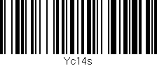 Código de barras (EAN, GTIN, SKU, ISBN): 'Yc14s'