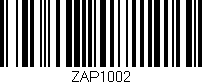 Código de barras (EAN, GTIN, SKU, ISBN): 'ZAP1002'