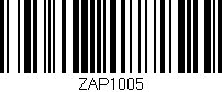 Código de barras (EAN, GTIN, SKU, ISBN): 'ZAP1005'