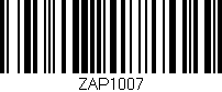 Código de barras (EAN, GTIN, SKU, ISBN): 'ZAP1007'