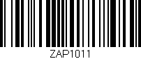 Código de barras (EAN, GTIN, SKU, ISBN): 'ZAP1011'