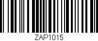 Código de barras (EAN, GTIN, SKU, ISBN): 'ZAP1015'