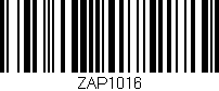Código de barras (EAN, GTIN, SKU, ISBN): 'ZAP1016'
