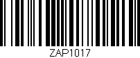 Código de barras (EAN, GTIN, SKU, ISBN): 'ZAP1017'