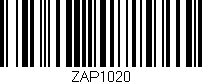 Código de barras (EAN, GTIN, SKU, ISBN): 'ZAP1020'