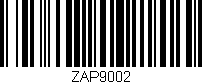 Código de barras (EAN, GTIN, SKU, ISBN): 'ZAP9002'