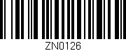 Código de barras (EAN, GTIN, SKU, ISBN): 'ZN0126'