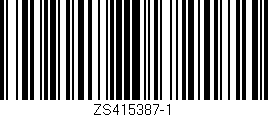 Código de barras (EAN, GTIN, SKU, ISBN): 'ZS415387-1'