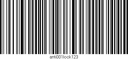 Código de barras (EAN, GTIN, SKU, ISBN): 'anti001lock123'