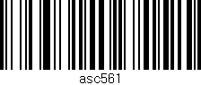Código de barras (EAN, GTIN, SKU, ISBN): 'asc561'