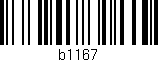 Código de barras (EAN, GTIN, SKU, ISBN): 'b1167'
