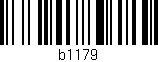 Código de barras (EAN, GTIN, SKU, ISBN): 'b1179'