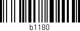 Código de barras (EAN, GTIN, SKU, ISBN): 'b1180'