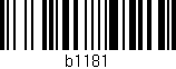 Código de barras (EAN, GTIN, SKU, ISBN): 'b1181'