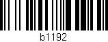 Código de barras (EAN, GTIN, SKU, ISBN): 'b1192'