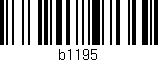 Código de barras (EAN, GTIN, SKU, ISBN): 'b1195'