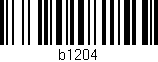 Código de barras (EAN, GTIN, SKU, ISBN): 'b1204'