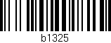 Código de barras (EAN, GTIN, SKU, ISBN): 'b1325'