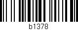 Código de barras (EAN, GTIN, SKU, ISBN): 'b1378'