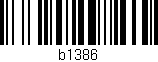Código de barras (EAN, GTIN, SKU, ISBN): 'b1386'