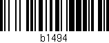 Código de barras (EAN, GTIN, SKU, ISBN): 'b1494'
