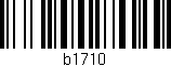 Código de barras (EAN, GTIN, SKU, ISBN): 'b1710'