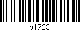 Código de barras (EAN, GTIN, SKU, ISBN): 'b1723'