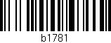 Código de barras (EAN, GTIN, SKU, ISBN): 'b1781'