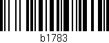 Código de barras (EAN, GTIN, SKU, ISBN): 'b1783'