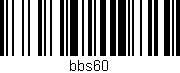 Código de barras (EAN, GTIN, SKU, ISBN): 'bbs60'
