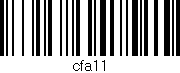 Código de barras (EAN, GTIN, SKU, ISBN): 'cfa11'