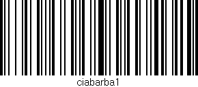Código de barras (EAN, GTIN, SKU, ISBN): 'ciabarba1'