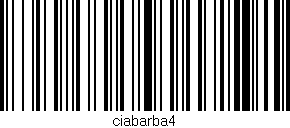 Código de barras (EAN, GTIN, SKU, ISBN): 'ciabarba4'