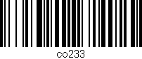 Código de barras (EAN, GTIN, SKU, ISBN): 'co233'