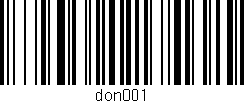 Código de barras (EAN, GTIN, SKU, ISBN): 'don001'